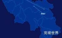 echarts甘南藏族自治州玛曲县geoJson地图自定义引导线效果实例